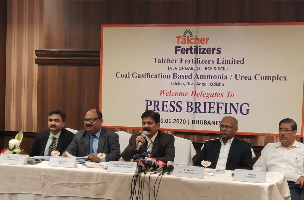 Press Briefing has been arranged by Talcher Fertilizers Ltd in Bhubaneswar, Odisha